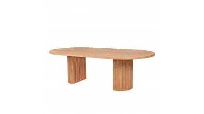 FİTİLLİ YARIM AYAK MASA OVAL - KAYIN 180 CM