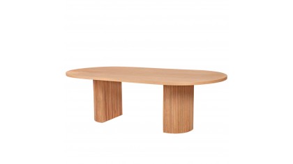 FİTİLLİ YARIM AYAK MASA OVAL - KAYIN 200 CM